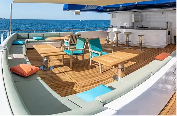 Yacht pool deck