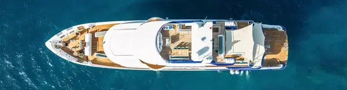 Sea Wolf yacht aerial view