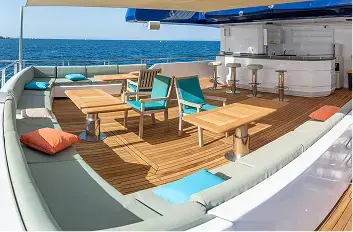 Yacht pool deck