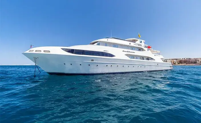 Sea Wolf liveaboard yacht on calm blue water